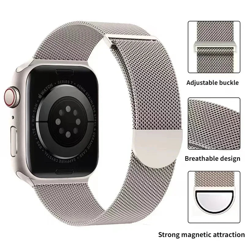 Milanese Magnetic Metal Watch Band for Apple Watch (All Sizes & Series)