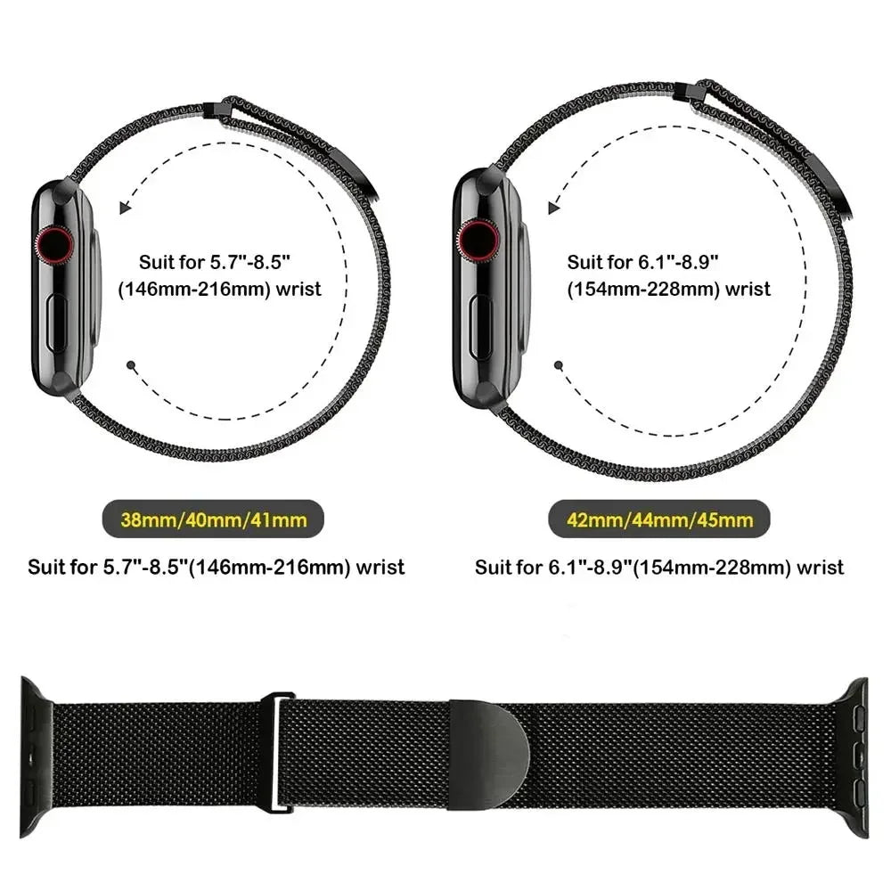 Milanese Magnetic Metal Watch Band for Apple Watch (All Sizes & Series)