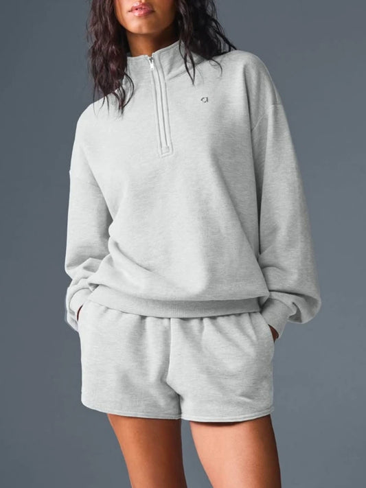 Black Cotton Pullover Sports Pullover 2025 Autumn New Zipper Stand-Up Collar Hoodie Casual Loose Fashion Long Sleeved Hoodies